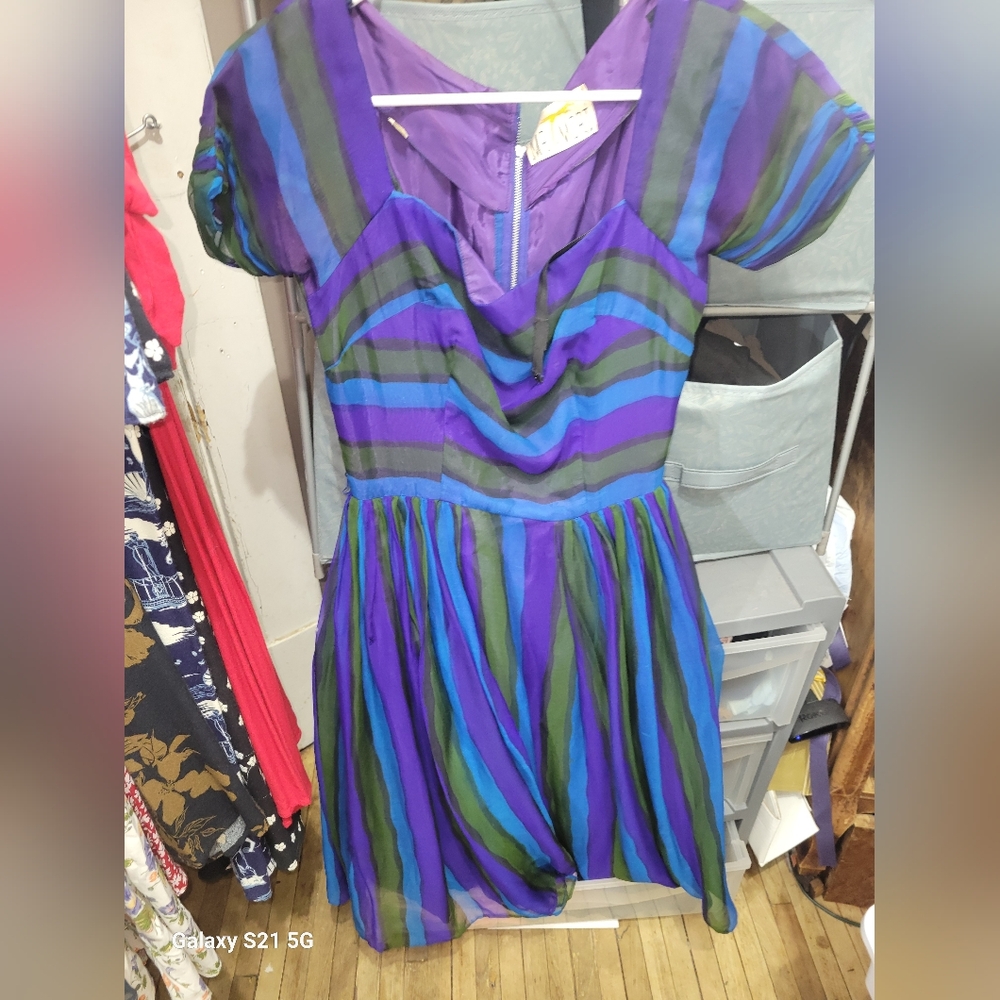 Vintage 1960s Mr Mort Striped Dress